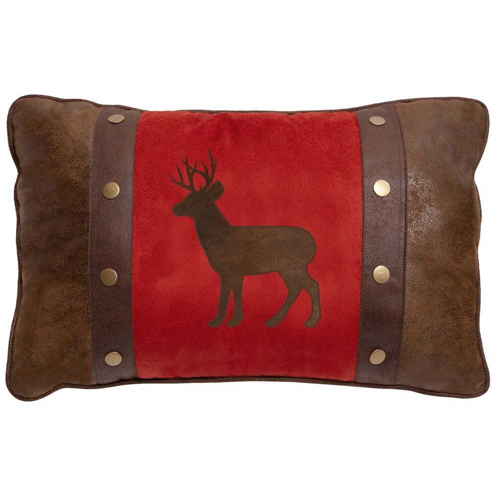 Maple Lake by Carsten’s Lodge Buck & Rivet Decorative Throw Pillow 16" x 24"